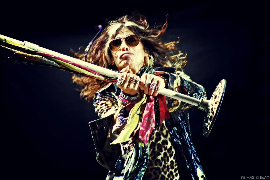 Steven Tyler en vivo con Aerosmith, foto de Maru di Rago